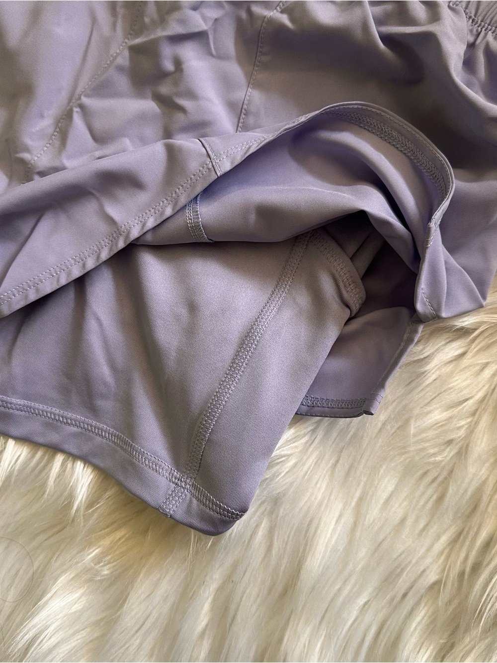 Nike Women's Light Purple 2-in-1 Athletic Shorts - Picture 4 of 4